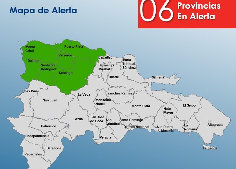  El COE emite alerta verde para seis provincias por lluvias