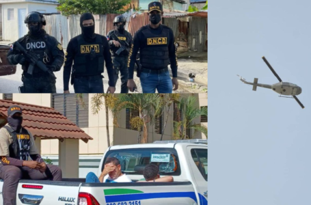 (Video) Helicópteros, allanamientos y varios detenidos durante operativos contra el narcotráfico en el Cibao