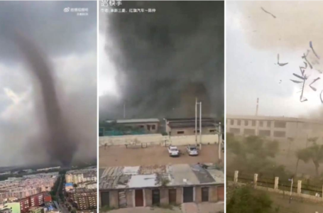 (Video) Al menos 13 heridos tras un potente tornado en la provincia china de Liaoning